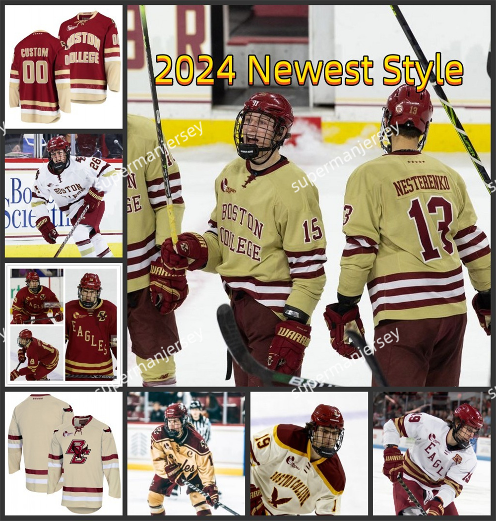 Will Smith Boston College Eagles Hockey Jersey Custom Stitched Mens Youth 9 Ryan Leonard 34 Gabe Perreault 1 Jacob Fowler 15 Jacob Bengtsson Bost-image-937804984