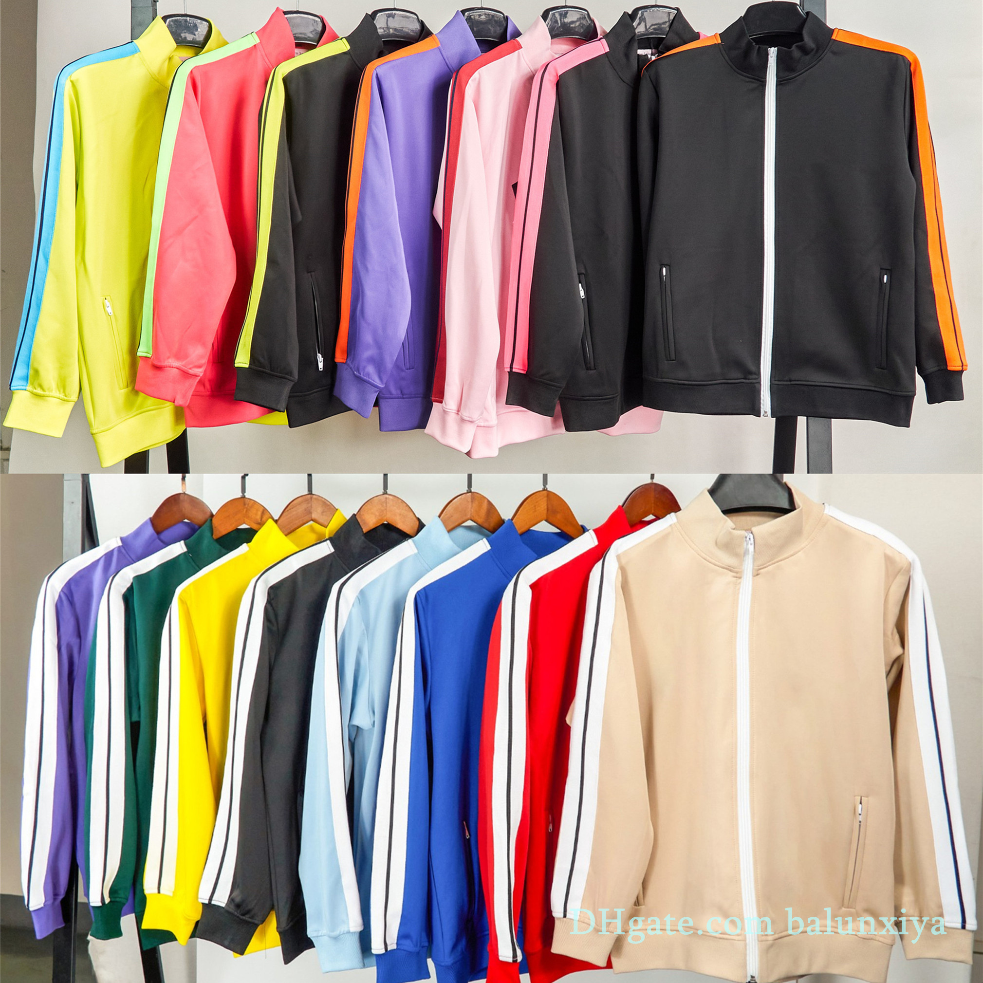 Mens tracksuits activewear men's tops and pants straight casual suits green blue khaki solid multicolor striped upholstery trend high street