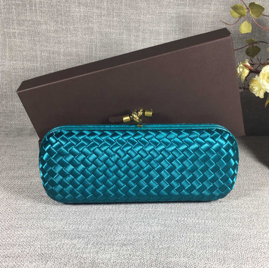 top quality Evening Bags handbags Clutch quality designer lady luxurys Fashion party golden Knitting hand gold plated Patchwork bag phone cosmetics