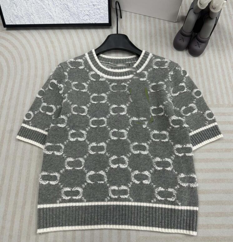 2024GG Women Knits Tees NEW High Quality Designer Knit G T Shirt Fashion Short Sleeves Casual sweater Tops