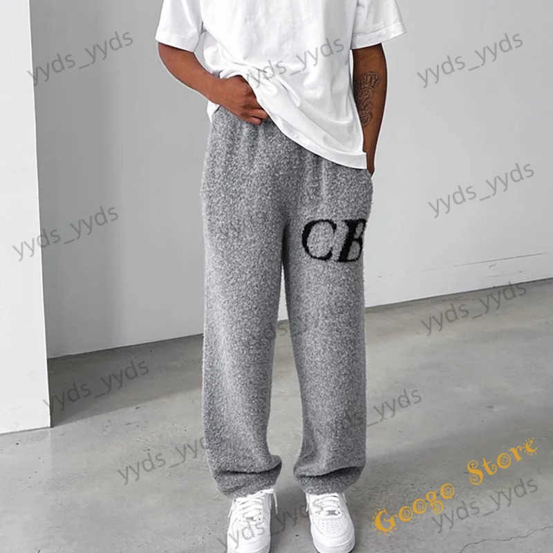 Men's Pants Oversize Cole Buxton Knit Pants Men Women High Quality Winter New Letter Jacquard Trousers T240112