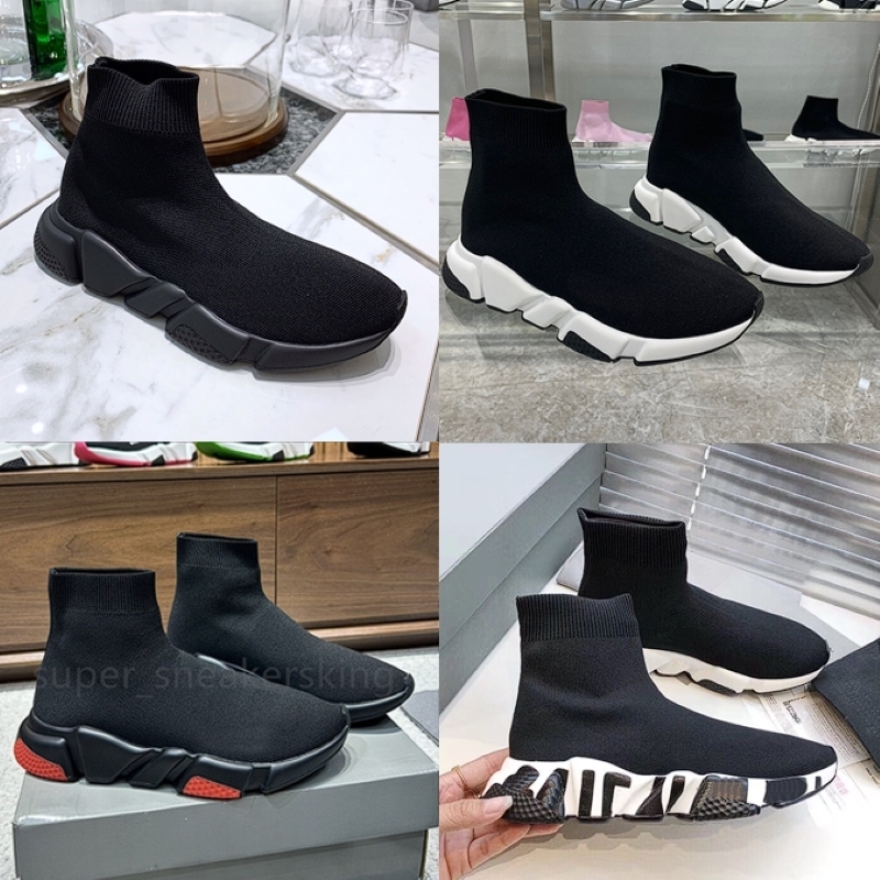 Men Women Triple s Knitted Sock Shoes Designer Sneaker Speed Trainer Embossed Platform Trainers Luxury Outdoor Runner Sneakers size 35-46 with Bo-image-913648526