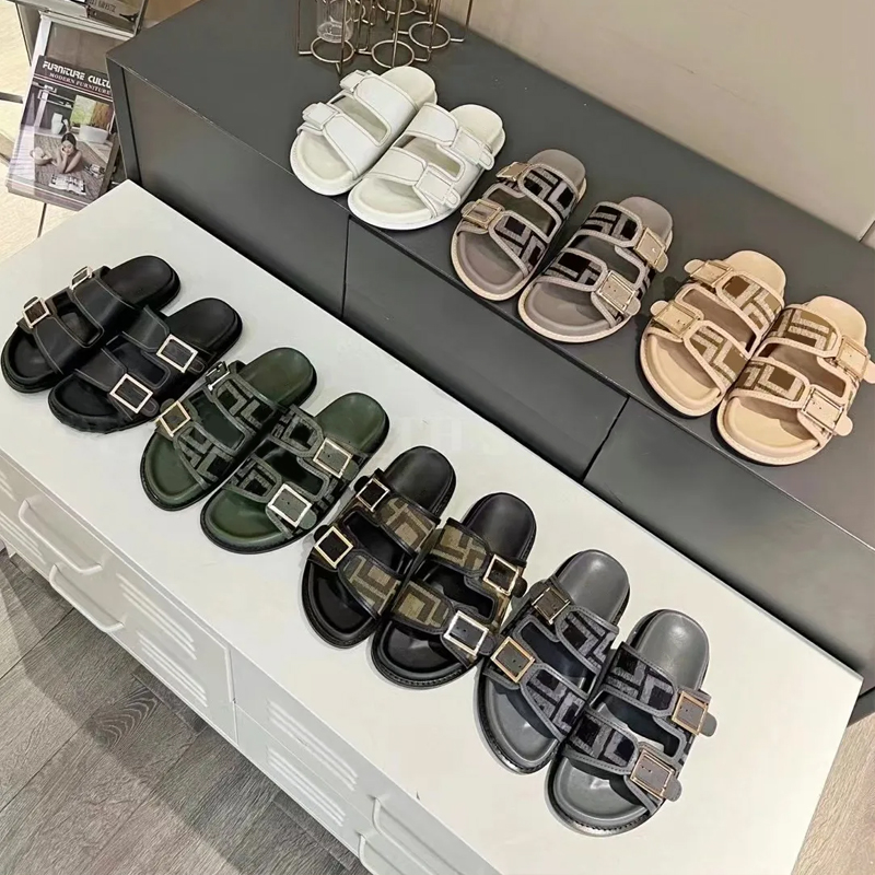 Designer Slipper Sliders Mens Womens Luxury slippers Summer Sandals Beach Slippers Ladies Flip Flops Loafers Black White Blue Slides Chaussures S-image-937974823