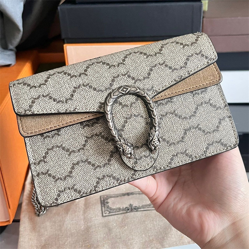 10a quality Designer tote bag Womens man purse silver chain Luxury Dionysus snake handbag canvas cross body clutch pochette shoulder bag fashion sat