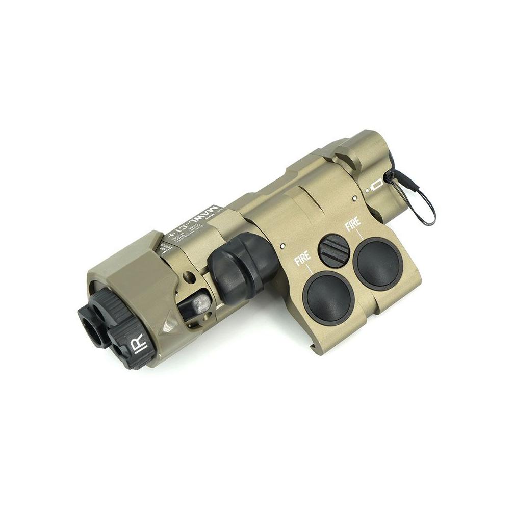 mawl-c1add green laser real metal cnc est replica for tactical airsoft ir / visible aiming laser with ec2