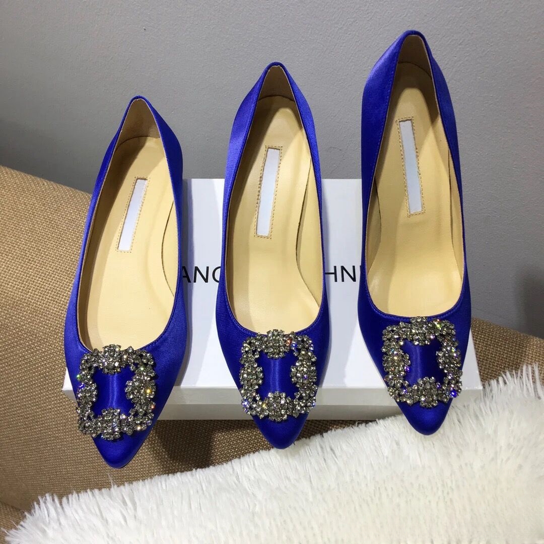 Femmes Talons Hauts Chaussures Designer Boucle Carrée En Métal Chaussures De Mariage En Cuir Véritable Bout Pointu Argent Vert Rose Jaune Noir Ma