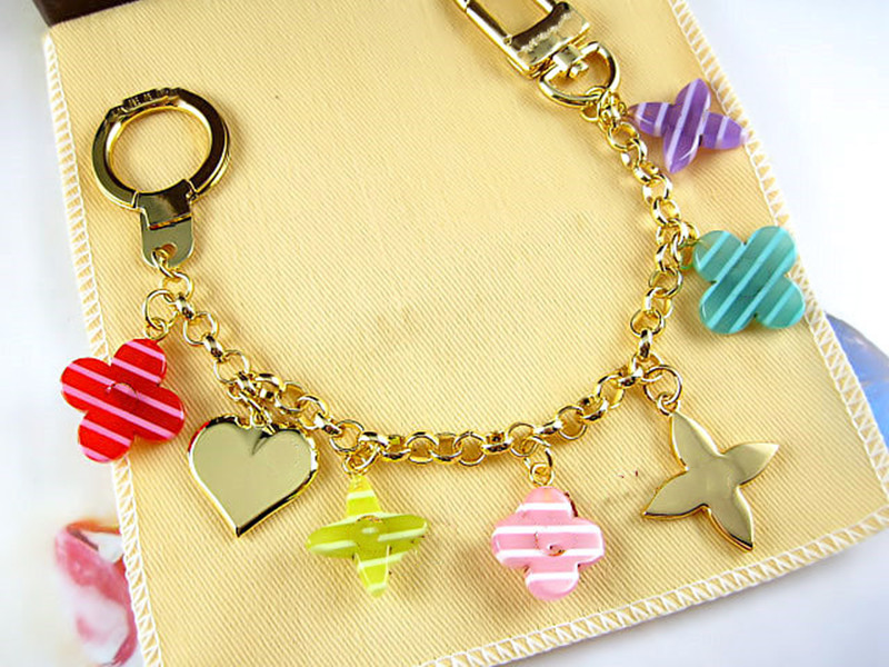 Classic Designer Letter Wallet Keychain Keyring Fashion Purse Pendant Car Chain Charm Brown Flower Mini Bag Trinket Gifts Accessories box-image-855573570