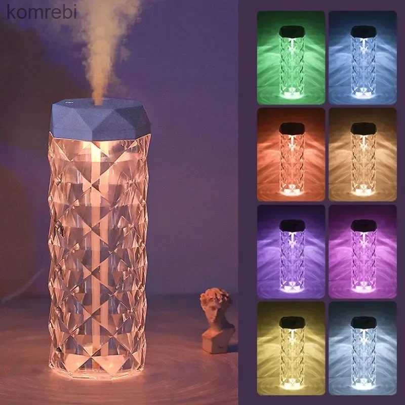 Humidifiers 1000ML Crystal Humidifier with Colorful Ambient Light USB Large Capacity Bedroom Desktop Air Humidifier Aromatherapy ApparatusL240115-image-938809824