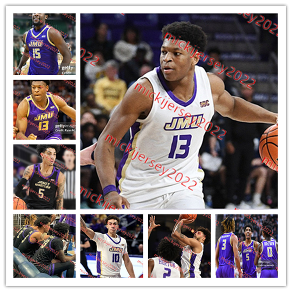 JamesMadisonDukes Maillot de basket-ball Bryant Randleman Terrence Edwards Justin Amadi MichaelGreen III 33 Jerrell Roberson James Madison Maillo