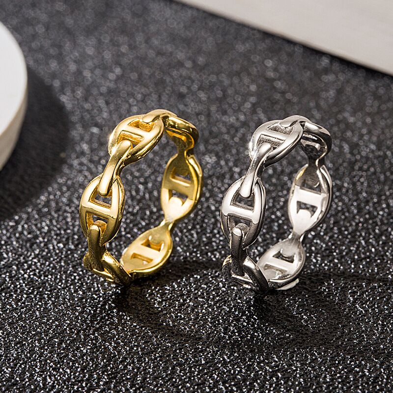 hermmass Ring design womens jewlery for designer luxury fashion ring Band Rings woman jewelry classic casual rings 3 colors with box