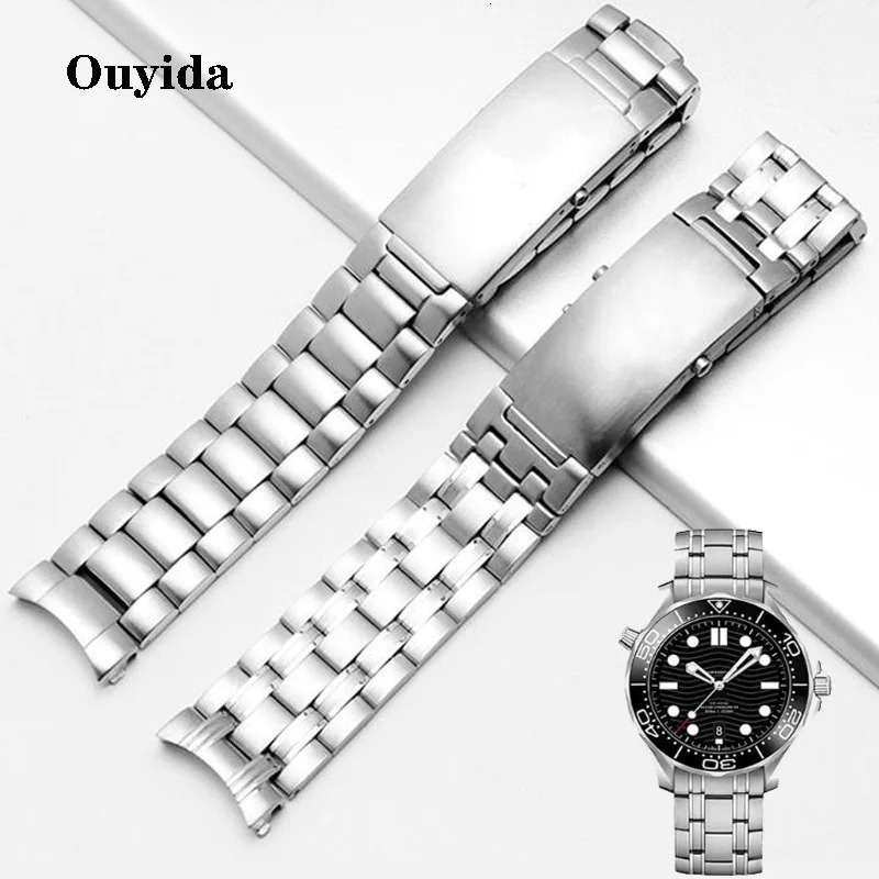 Watch Chain Solid Stainless Steel Strap for 007 300m Sports watchbands Bracelet 20mm 22mm 240117-image-939296192