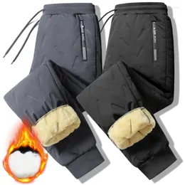 Men`s Pants Winter Warm Lambswool Thicken Casual Men Outdoors Leisure Windproof Jogging Sweatpants Sportswear Trousers