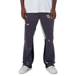 Mens Sweatpants Dept Designer Cotton Sports Pants Letter Jeans Hand Painted Ink Splashing Stitched and Women High Street Drawstring Guard