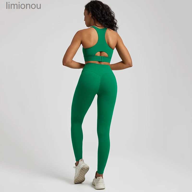 Active Sets Seamless Yoga Set Women Gym Set Workout Clothes 2pcs Running Fitness Suit Sports Bra Top And High Waist Leggings Pant SportswearL2401-image-939377720