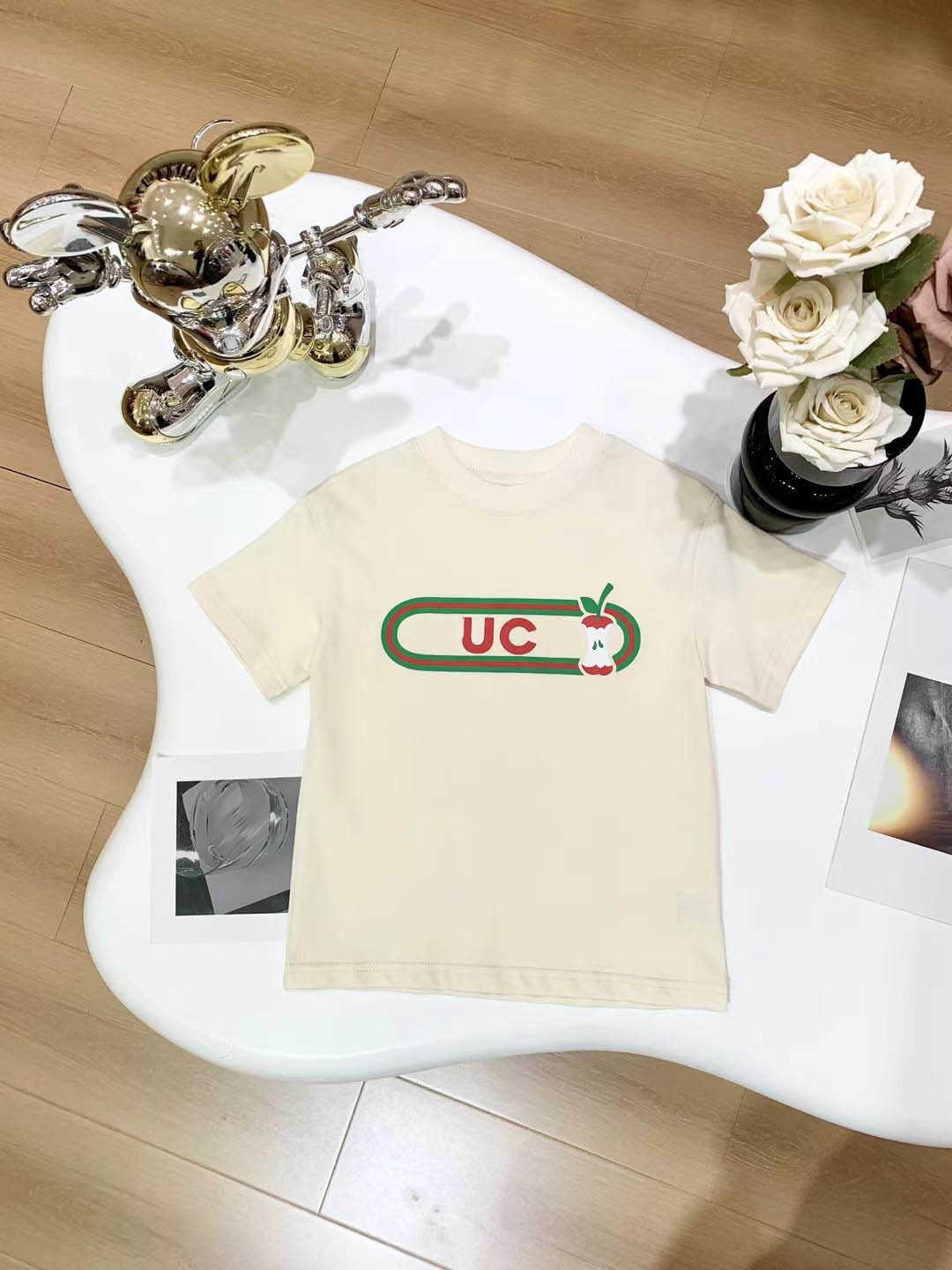 New Baby T-shirts Apple Core Pattern Print child tees Size 100-150 cotton kids designer clothes summer boys girl Short Sleeve-image-1015600149