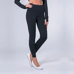 High Solid Color Women yoga pants Lycra Waist Sports fabric Gym Wear Leggings Elastic Fitness Lady Outdoor Sports Trousers