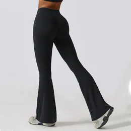 Active Pants Flare Leggings Yoga Pant Women High Waist Wide Leg Gym Workout Fitness Sports Black Flared Latin Dance Trousers