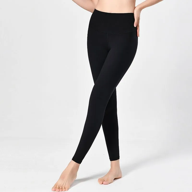 Women Yoga Pants Naked Feeling Stretch Nylon High Waist Leggings Sexy Push Up Running Gym Tights Female Athletics Clothing Size S-XL