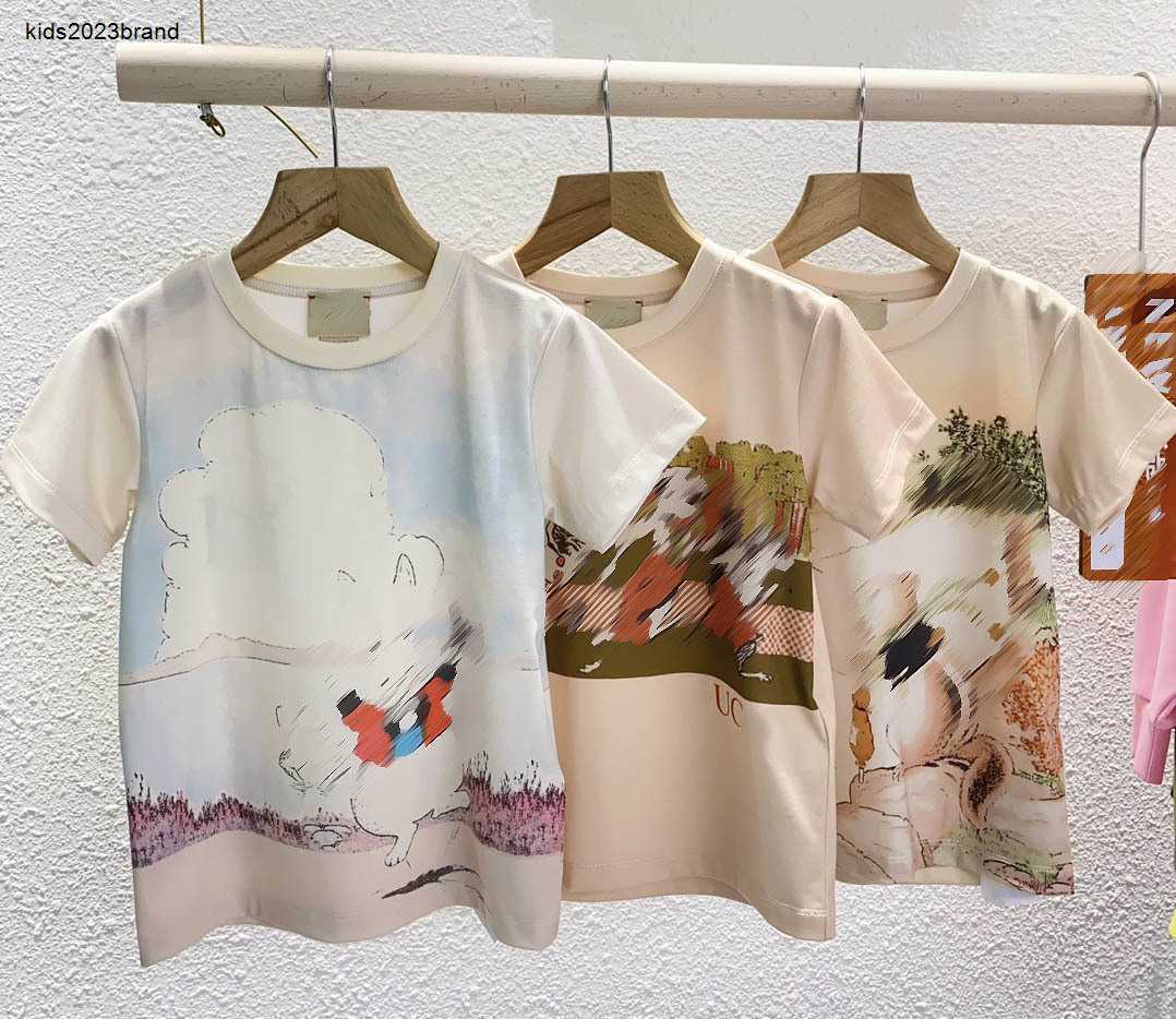 New Baby T-shirts high quality cotton child tees Size 100-150 kids designer clothes Cute animal print boys girl Short Sleeve Jan20-image-939859122