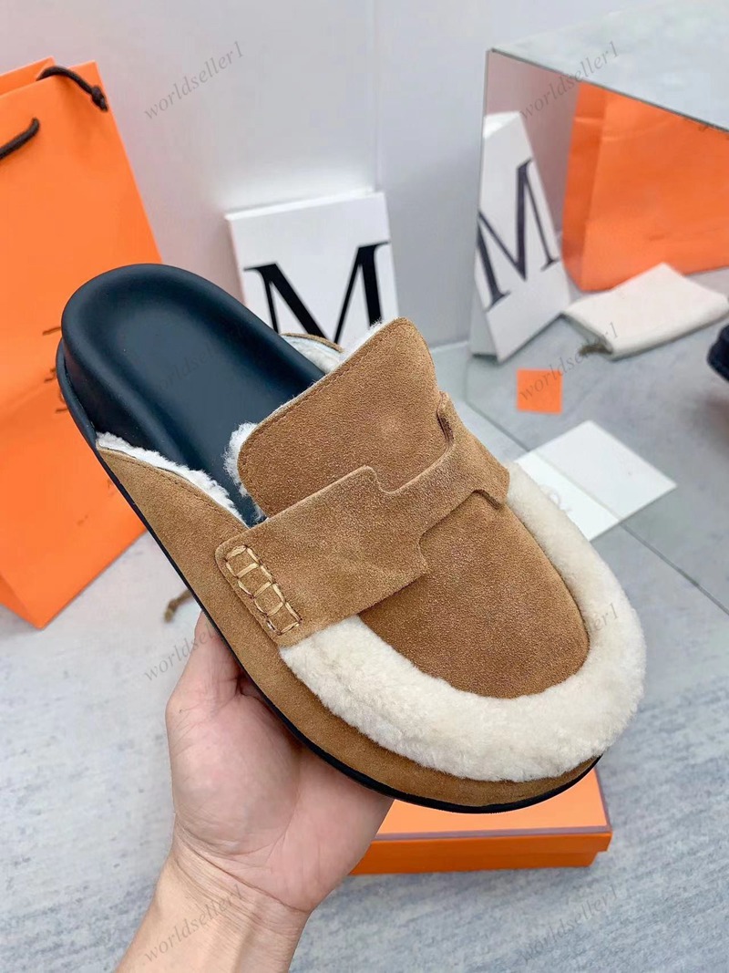 Go Mule Sandales Designer de luxe Styles d'automne et d'hiver Hommes Femmes Boston Sabots Mules Sandale Mode Slide Baotou Semelle épaisse Demi-pa