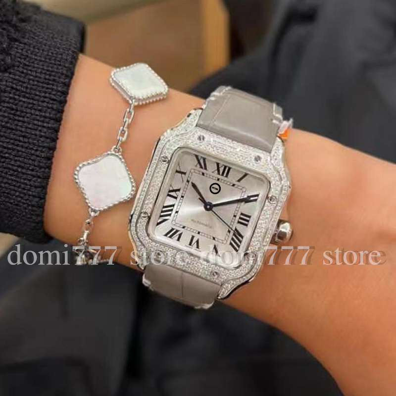 Cadran des concepteurs de qualité supérieure 34 mm / 37,5 mm montre automatique mécanique avec une bracelet en cuir Watch Band pour les femmes ou