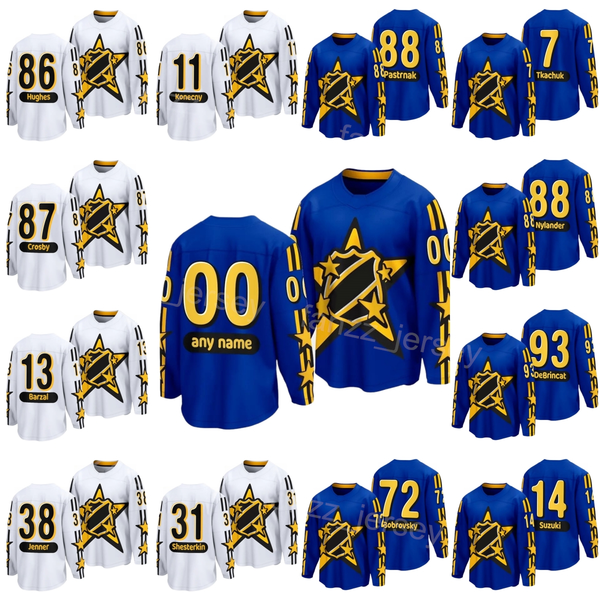 Hockey 2024 Jersey All-Star 87 Sidney Crosby 86 Nikita Kucherov 16 Mitch Marner 34 Auston Matthews 88 William Nylander 44 Morgan Rielly Tom Wilso-image-940320665