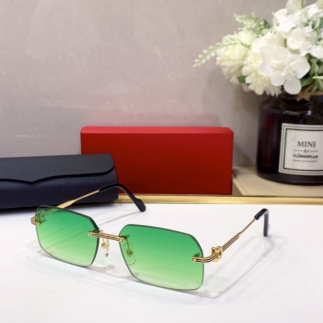 Vintage Carter Designer Sunglasses Woman Mens Luxury Brand C Decor Popular Travel Driving Metal Leopard Head Sun Glasses UV4 Eyeglasses Lunettes-image-940426837