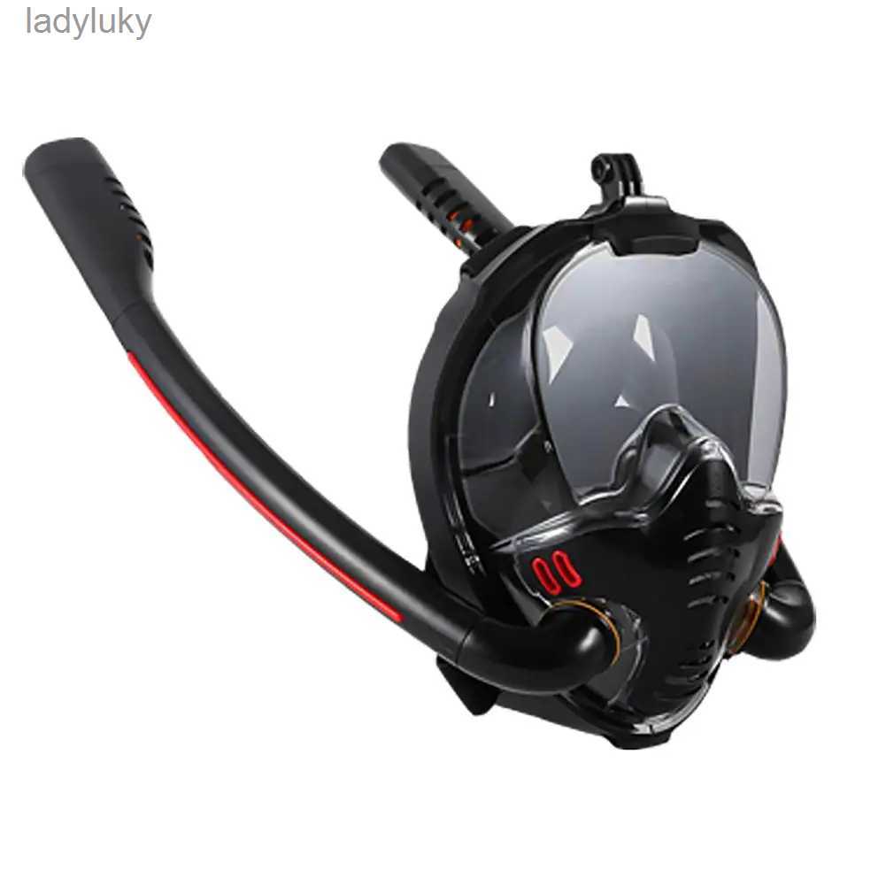 Diving Masks Full Face Snorkel Mask Waterproof Anti-fog Anti-leak Hd Lens Silicone Snorkeling Mask With Storage Bag Underwater Breathing R250415-image-940332289