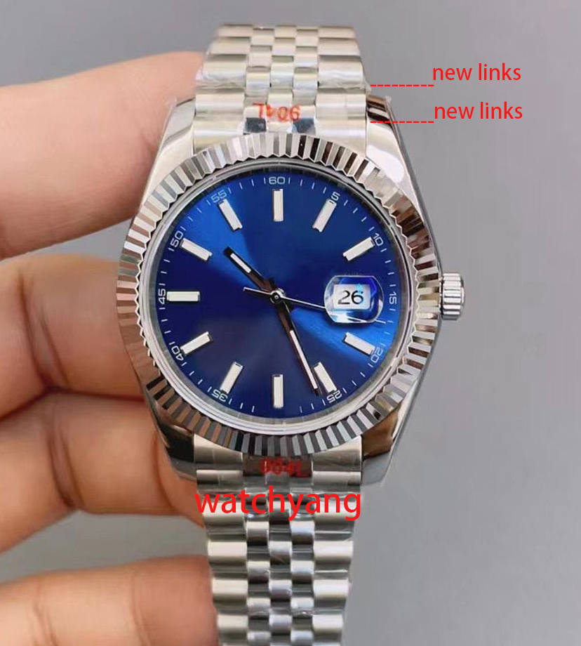 Men's Watch Designer 41MM New bezel New Link Sapphire Crystal 904L Stainless Steel waterproof Watch Men's Watch Blue Dial Sports Watch 3a