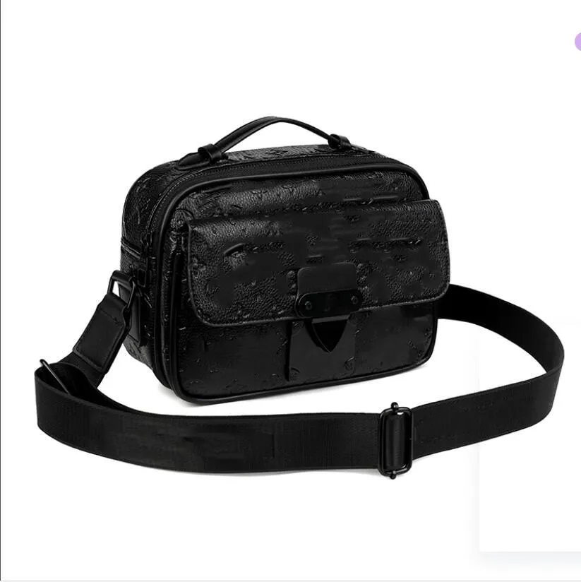 Handbags Men Leather TRIO Messenger Bags Luxury Shoulder Bag Make up Bag Designer Handbag Tote Man's bag-image-940173234