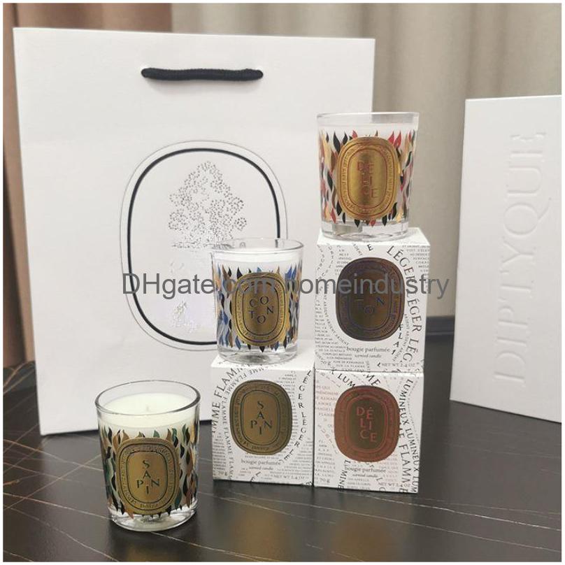 new 2024 190g scented candle including box dip colllection bougie pare home decoration collection item gift box