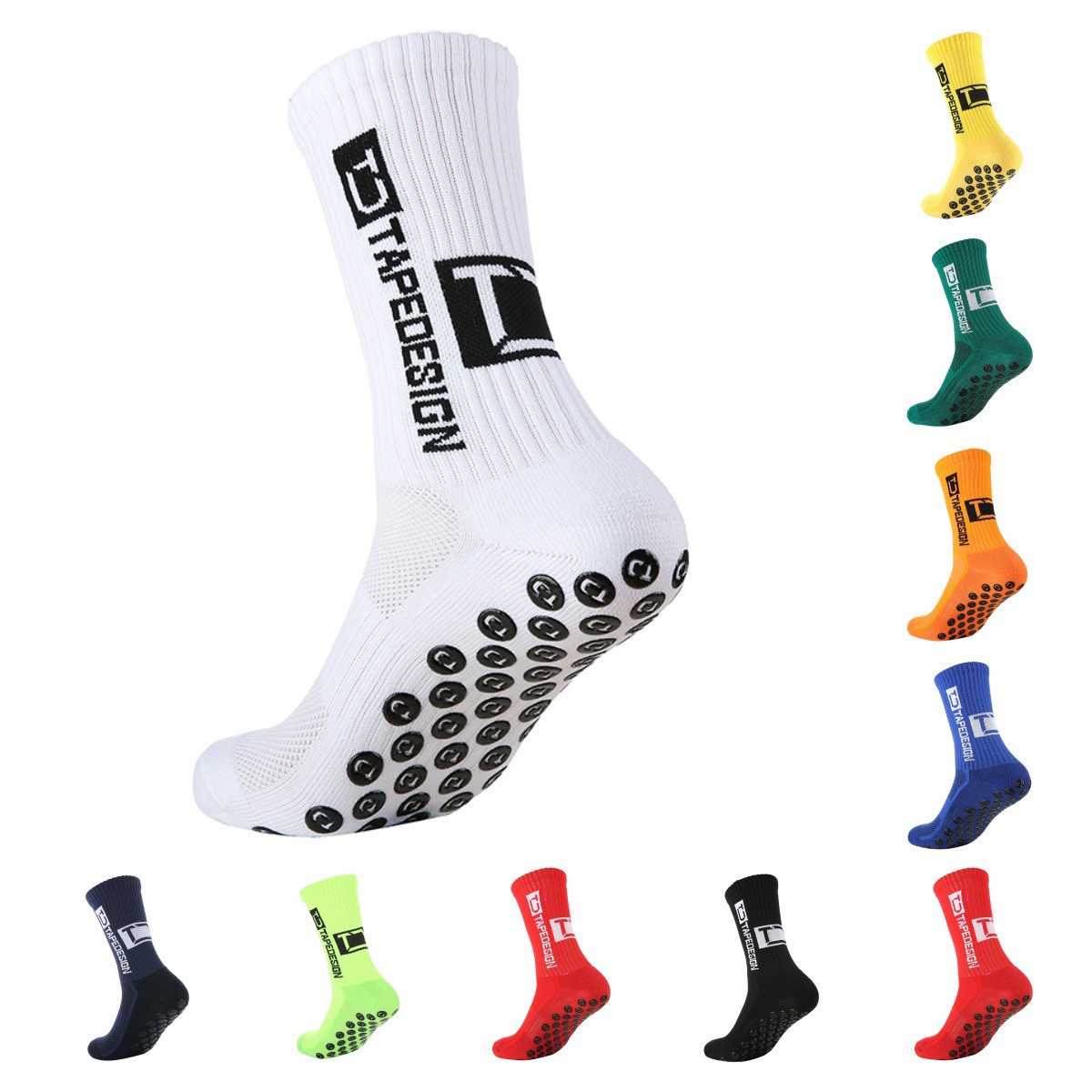 TC Anti-slip Grip Socks Soccer Football Sock Men Women Outdoor Sports Socks Thickened Sweat-Absorbent-image-940333279