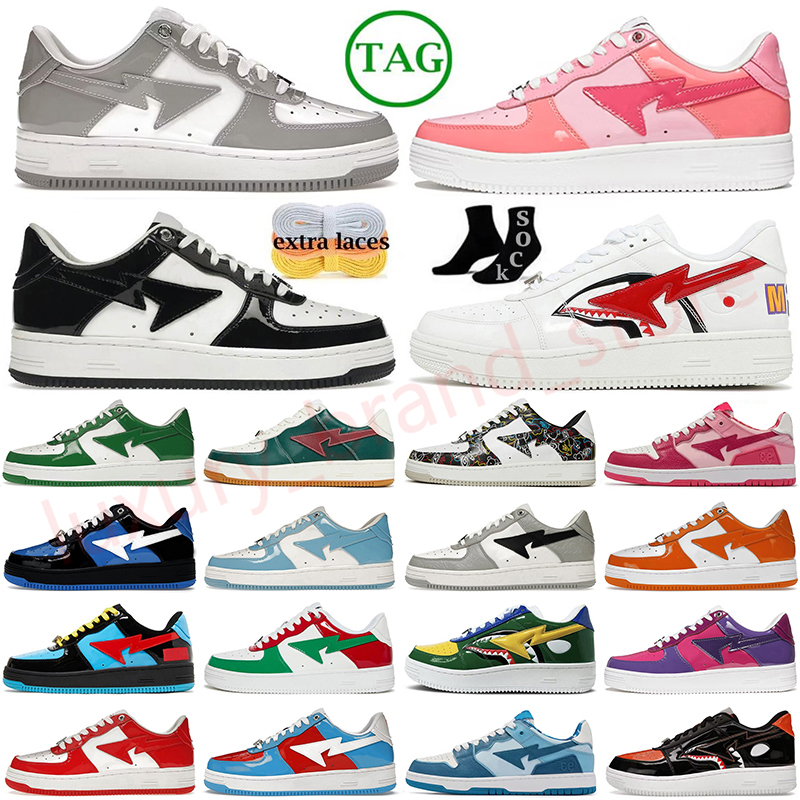 Platform Loafers Sta SK8 bapestasss shoes OG Original Designer Fashion Luxury bapestar A Bathing Ape Patent Leather Star Suede Camouflage Men Women
