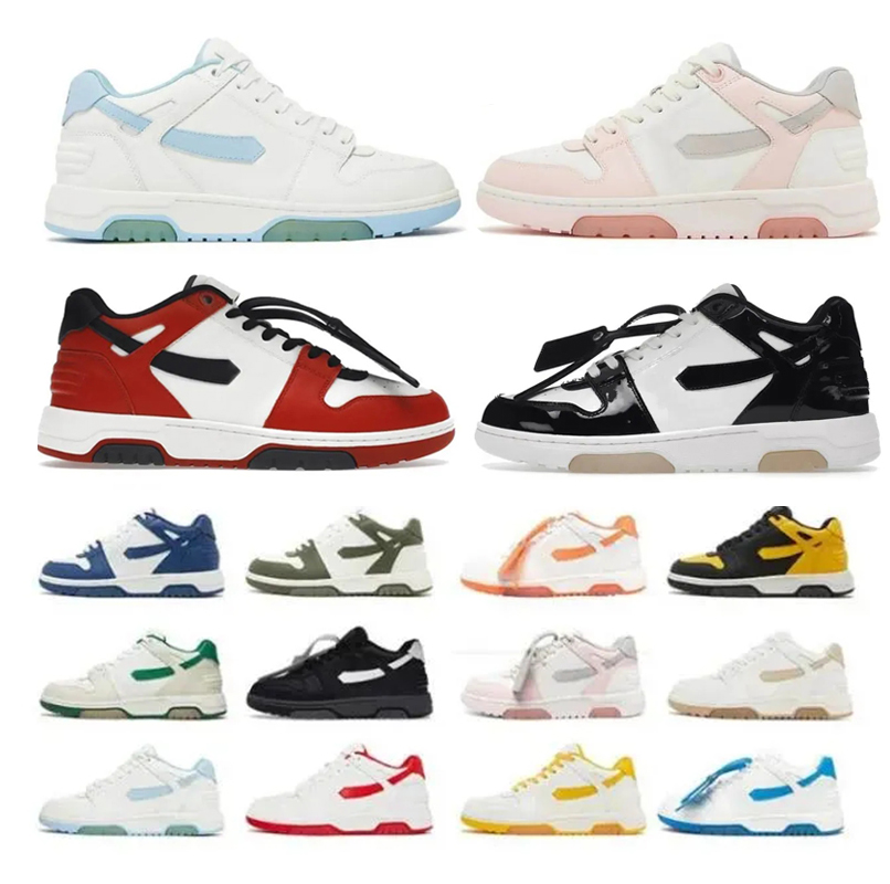 Low Tops Dress Shoes Designer Out Of Office Trainers Casual Shoe Black White Blue Orange Distressed Leather Platform Mens Women Loafers Sneakers-image-940646000