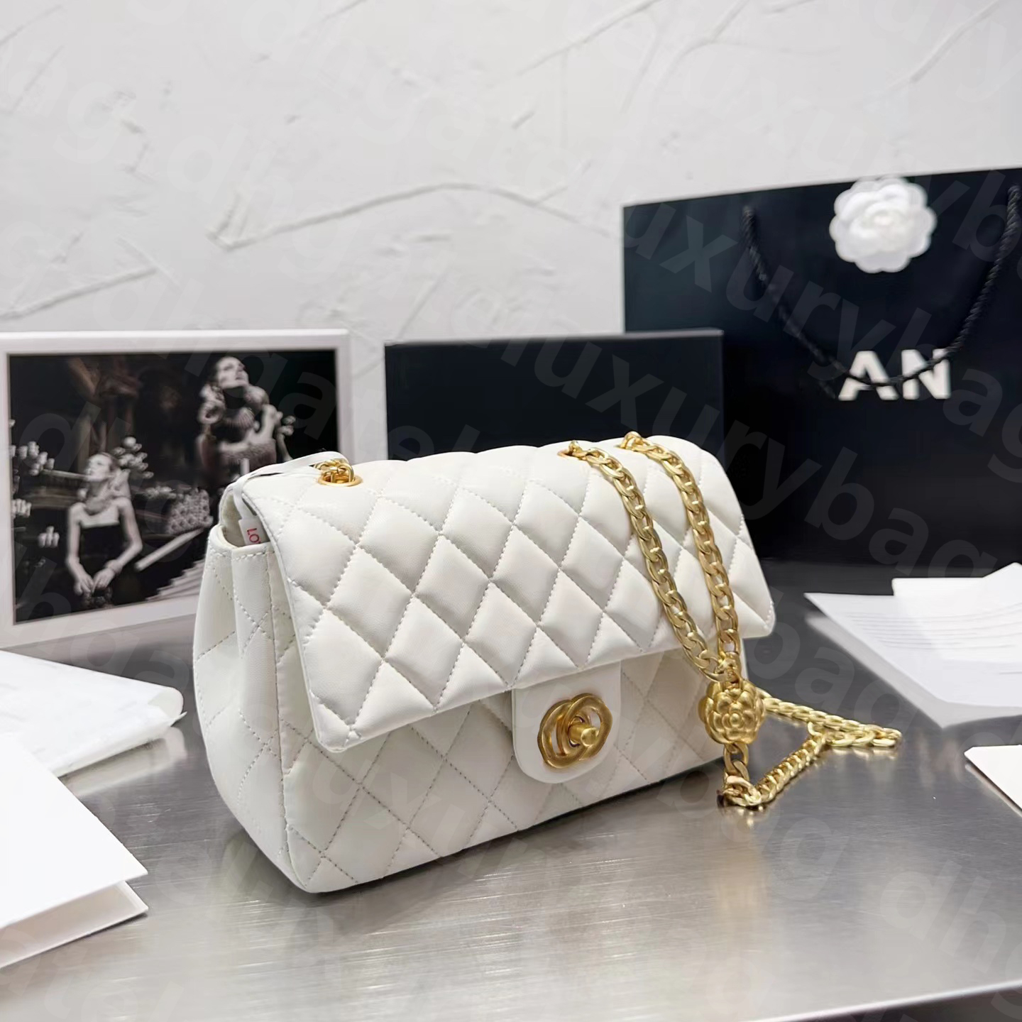 Luxurys High Quality CF Designer Bags Designer Women Bags Crossbody Shoulder Bags Purses Designer Woman Handbag chain bag Pink Bag dhgate mini Ba-image-997260760
