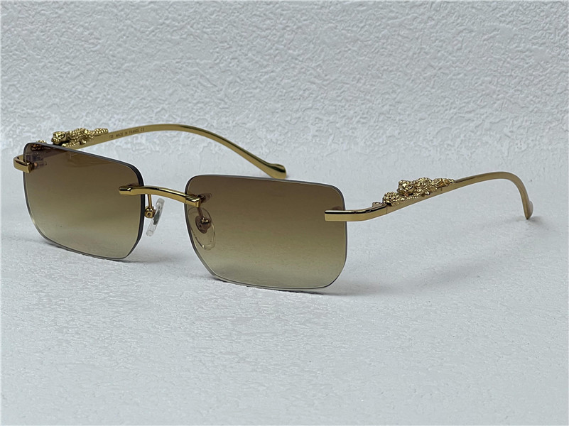 selling vintage sunglasses irregular rimless 36456413 square frameless glasses retro animal temples fashion design uv400 light color decorative eyew