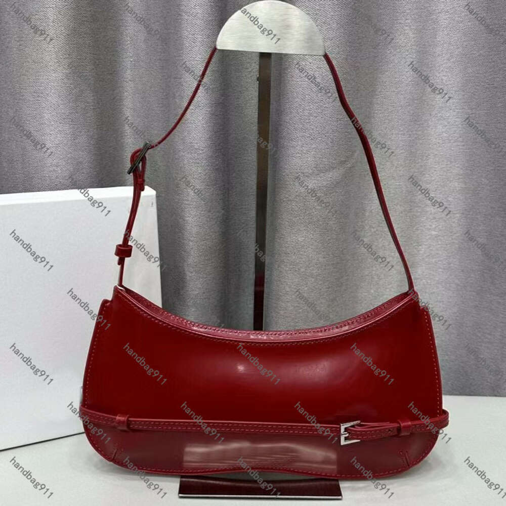 Designer Le ChouChou Belted Shoulder Bags Patent Leather Le Bisou Ceinture Baguette Bags Adjustable Buckled Belt Strap Handbags Silver Hardware L-image-940736290