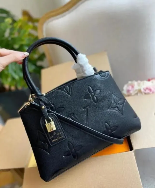 PETIT PALAIS Designers shoulder bag Genuine leather Fashion pillow Luxurys GRAND PALAIS bag Embossing flower pochette Women Handbag Messenger Bag-image-940964840