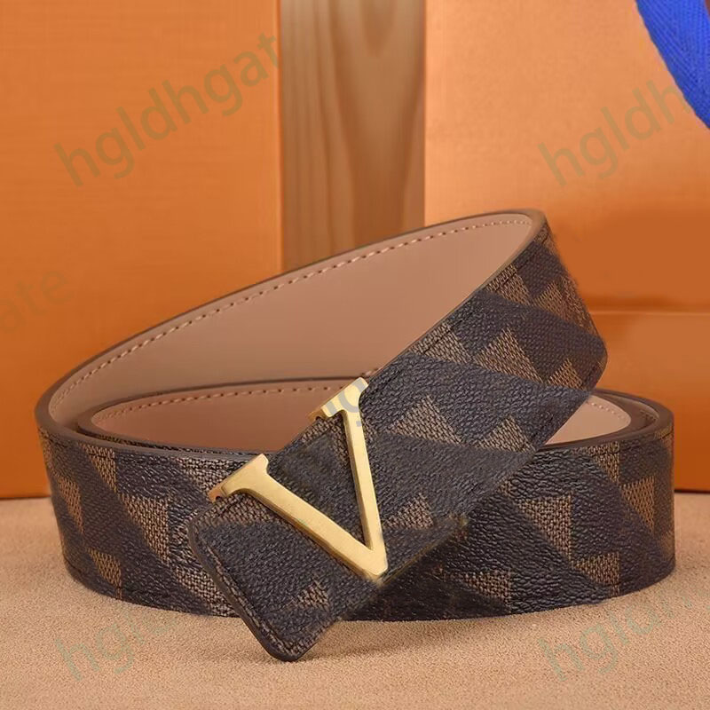 Leather belts for men designer womens designer belt brown black white 4.0cm width plaid cintura letter buckle ceinture mens belt designer casual