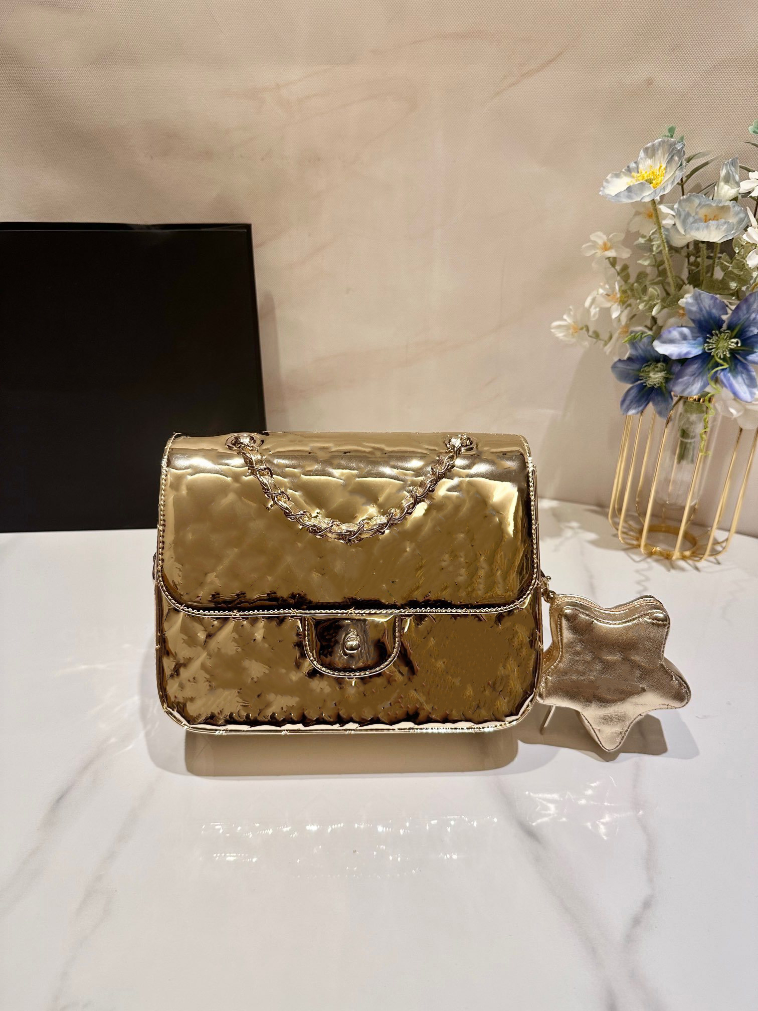 10A ORIGINAL HIGHE GELICE Cuir Designer Sac à dos Femmes de luxe 24c 24c Point Star Laquer en cuir sac à dos Classic Flip Send Dhl ou FedEx Box D