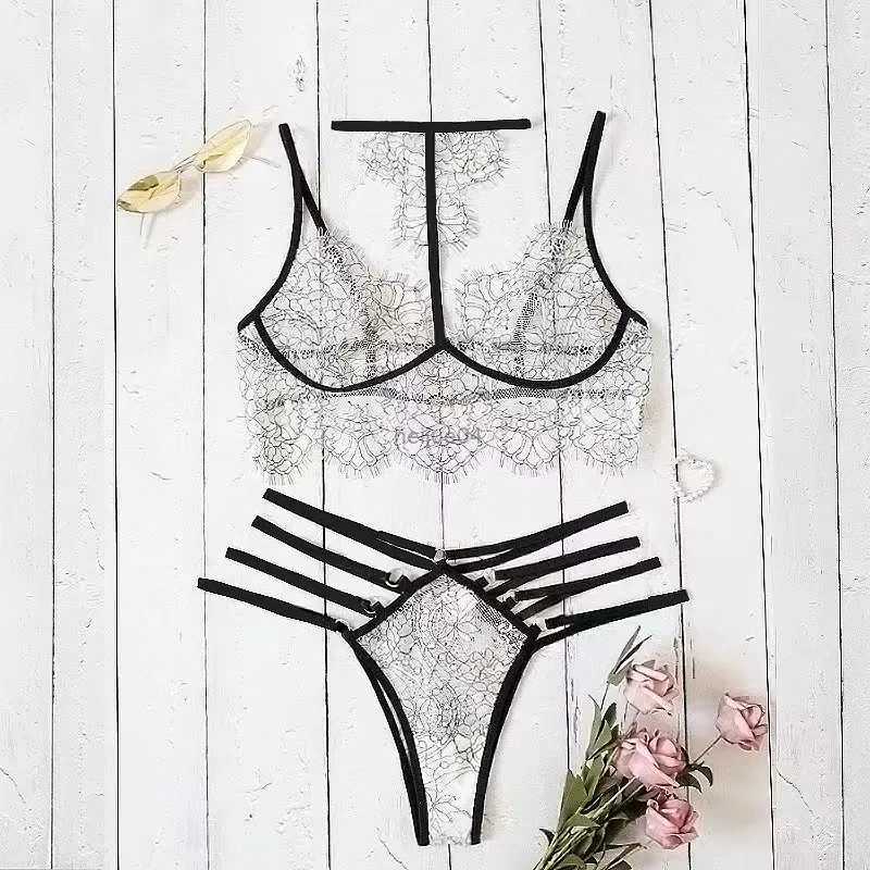 Sexy Set Sexy Lingerie For Sex Women Porno Lingerie Open Bra Erotic Underwear Babydoll Crotchless Female Costume Lace Sleepwear-image-941081444