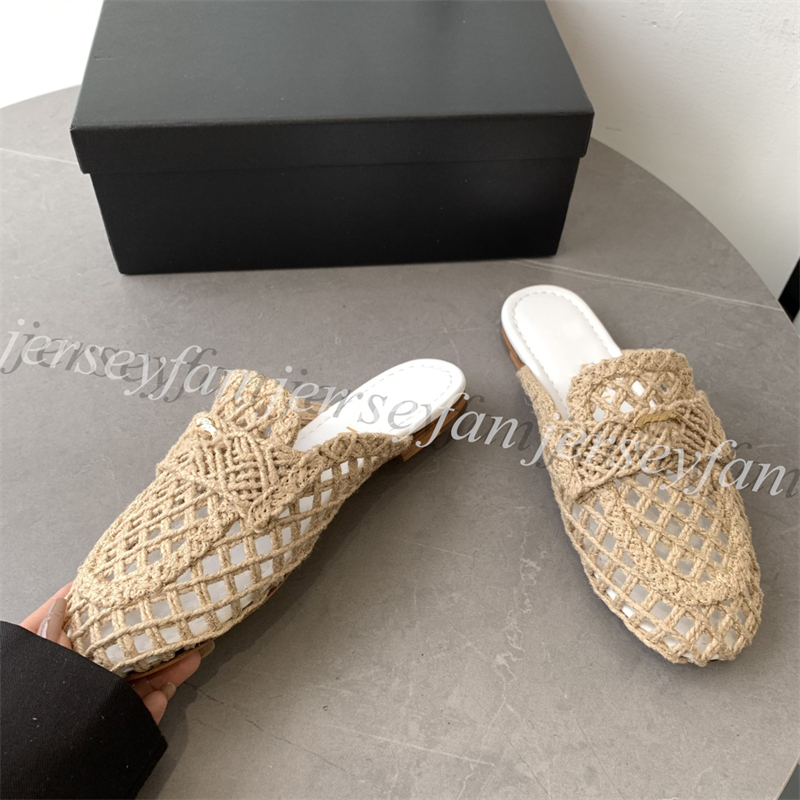 Premium Quality Women Woven Slippers Gold Label Rope Style Size EUR35-EUR40 25944-image-941020149