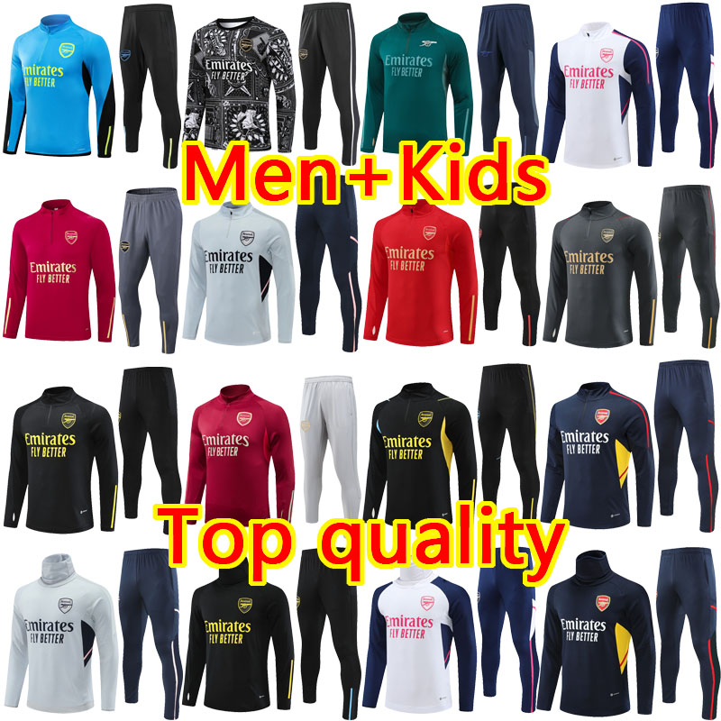 2023 24 Arsen alfc Football tracksuits soccer Training Suit MEN Kids kit 22 23 24 G. JESUS ODEGAARD RICE HAVERTZ PEPE SAKA train Sportswear Survatment Chandal Set 