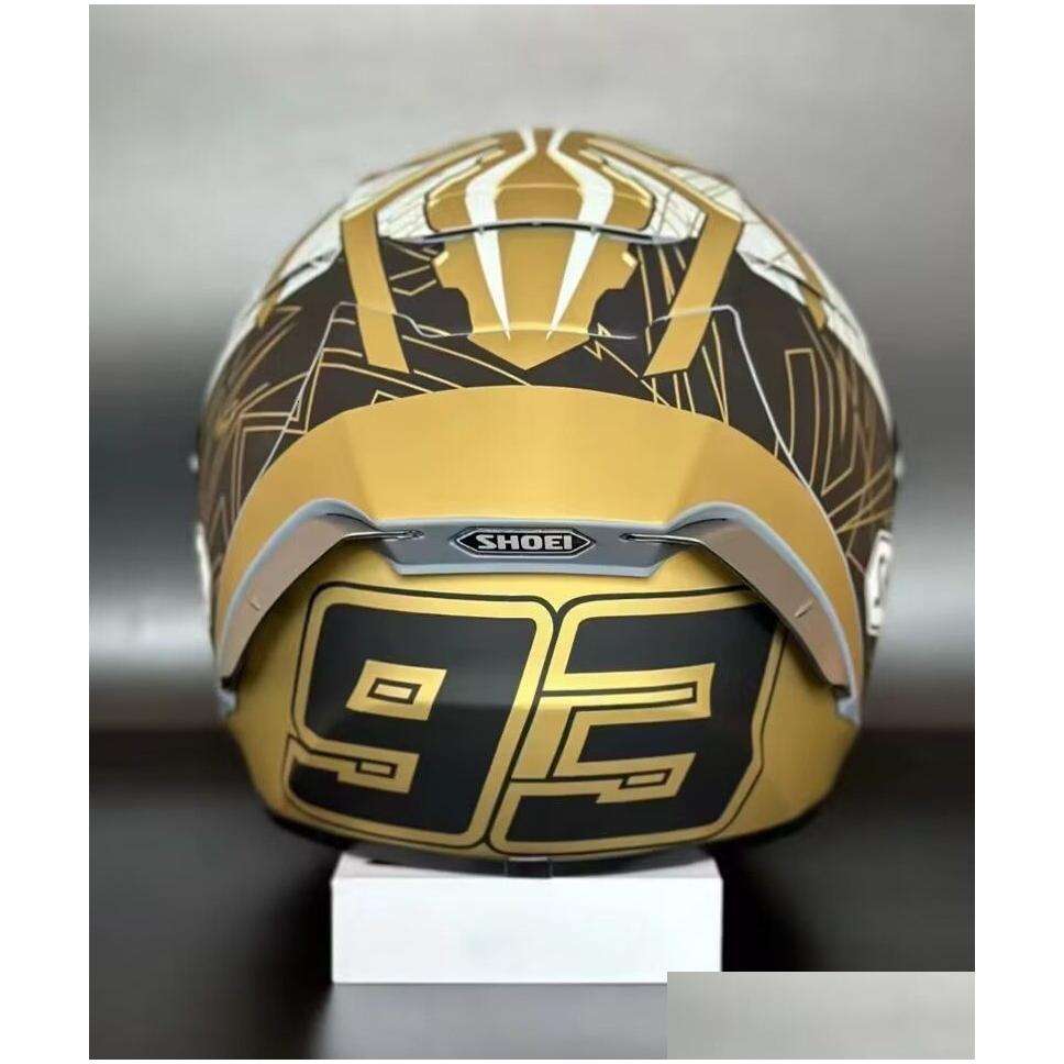 skates helmets motorcycle full face shoei x 14 x spirit iii special x fourteen edition racing red gold ant 230421