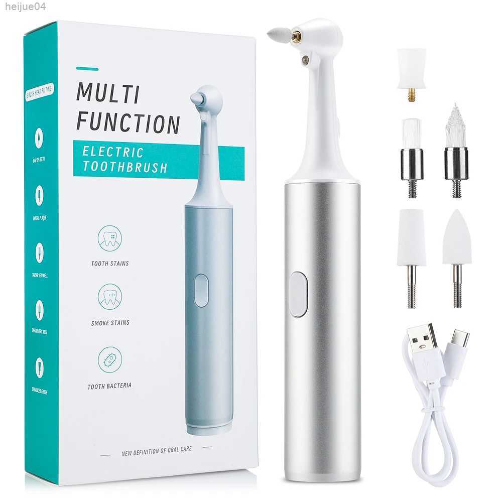 Toothbrush Electric Tooth Polisher Dental Scaler Multifunctional Stains Plaque Tartar Remover 5in1 Toothbrush Adult Tooth Whiting Cleaner-image-941270266