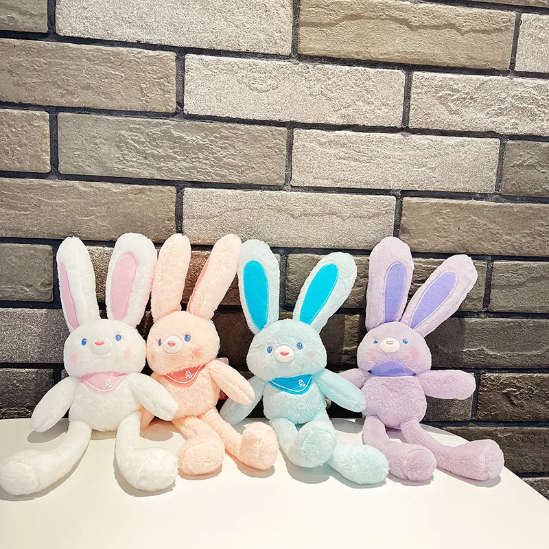 Pulling Ears Rabbit Plush Toy Baby Toys Soft Bunny Doll Children Toys Gifts for Girls Keychain Plushies Toys for Children