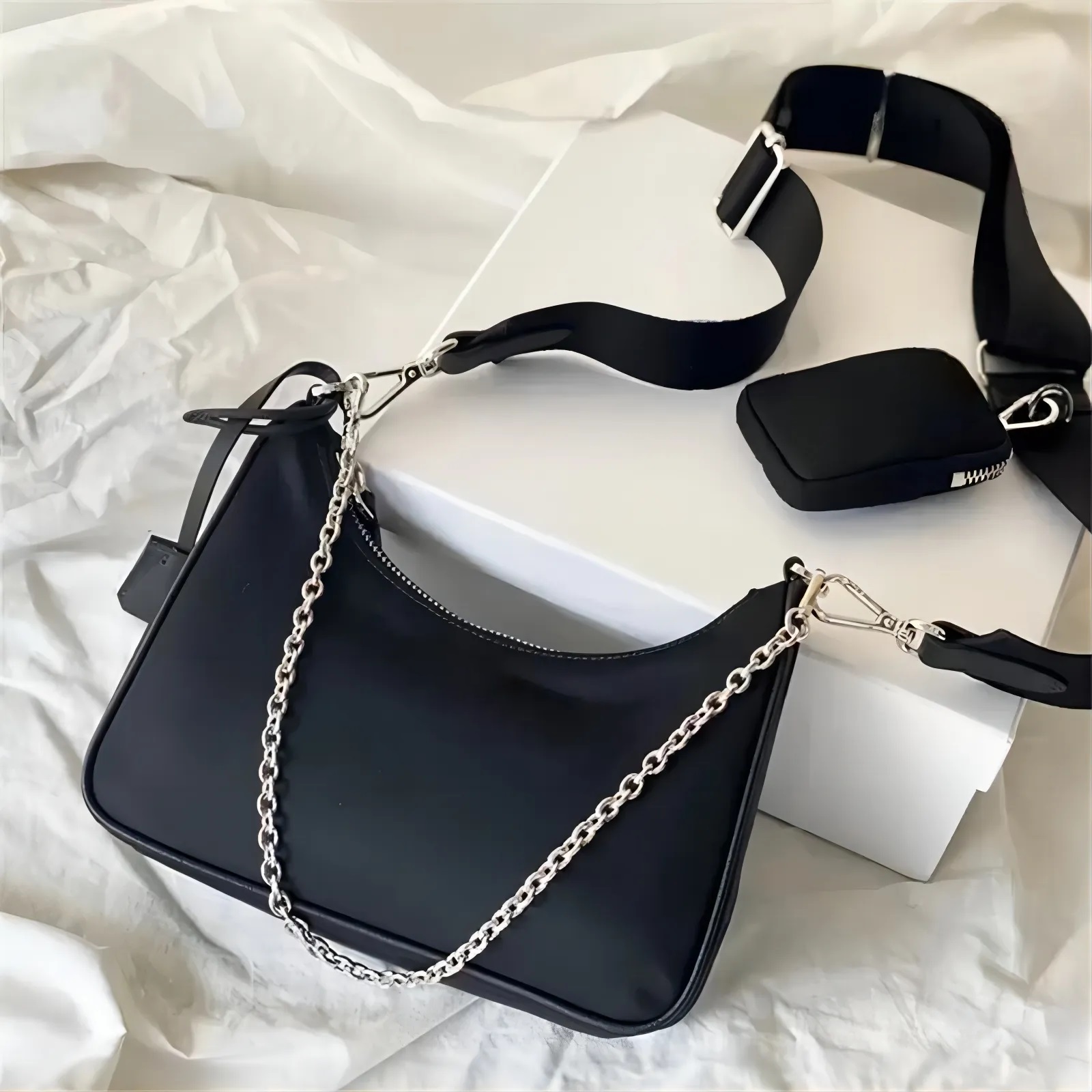 10a mirror quality Messenger canvas designer bag luxury 3piece gym Nylon bags for womens mens tote handbag crossbody wholesale beach clutch mini Sho