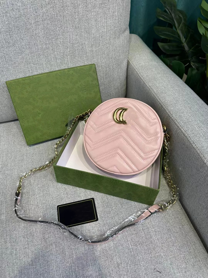 Cruise Ophidia LOOP Moon Sac rond Femmes Selle Cuir Cercle Ceinture Chaîne Épaule Designers Sacs à main en toile de luxe Totes Lady CrossBody Sac