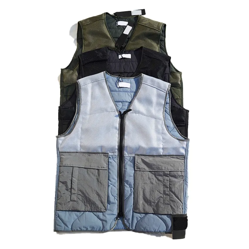 Mens Womens Vests Leather Windbreaker Jackets Fashion Embossing Vest For Women Men Stylish Tactical Vests Classic contrast Pattern Outerwear tops-image-941628739