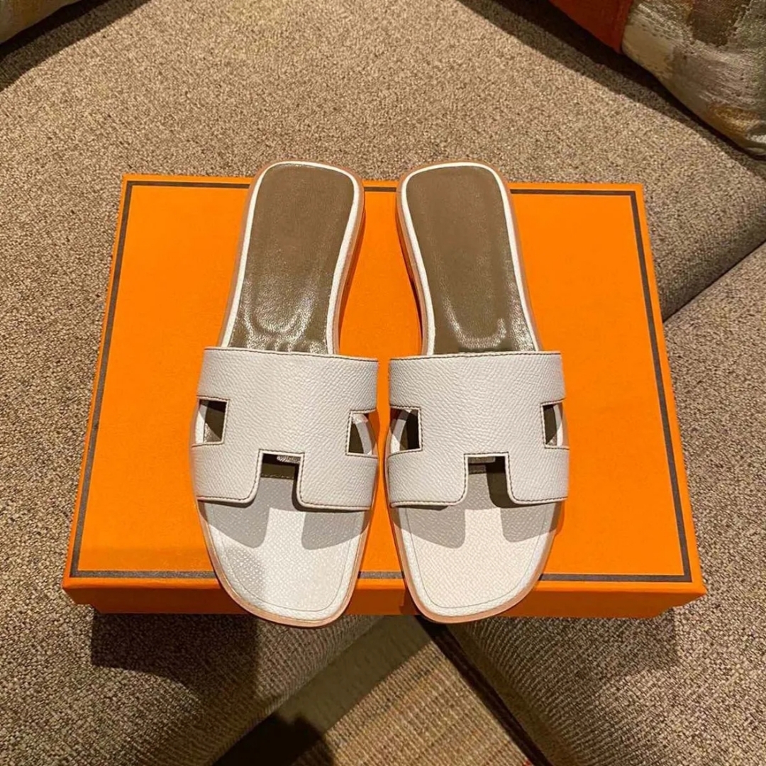 Milan Designer Slippers Genuine Leather Sandals Luxury Women Slippers Flat Slides Brand Ladies Beach Sandal Party Ora Slipper Outdoor Home Zapati-image-941625991